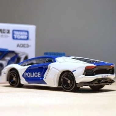 TOMY Domeka Trắng Đỏ Mô Phỏng Hợp Kim Xe Cảnh Sát Lamborghini LP700 - Đồ Chơi Mini
