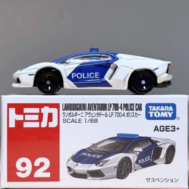TOMY Domeka Trắng Đỏ Mô Phỏng Hợp Kim Xe Cảnh Sát Lamborghini LP700 - Đồ Chơi Mini