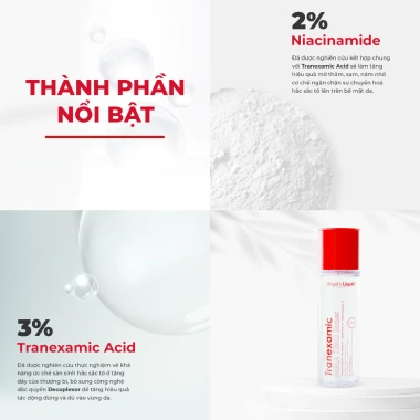 Toner Acid Giảm Thâm Nám Angel Liquid Tranexamic Mela Zero 150ml - Giá 1.27 Triệu