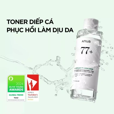 Toner Anua 250ml Da Nhạy Cảm 77% Diếp Cá, Cân Bằng & Dưỡng ẩm - Chỉ 399.000 VND