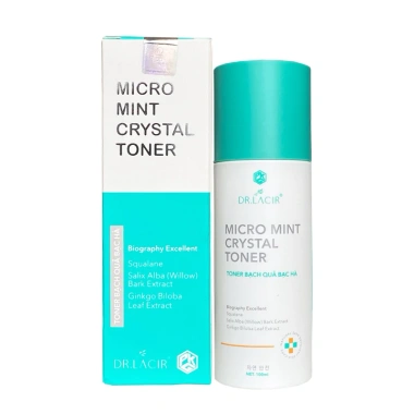 Toner bạc hà Dr Lacir MINT CRYSTAL - Cân bằng độ ẩm, mọi loại da, chỉ 199k