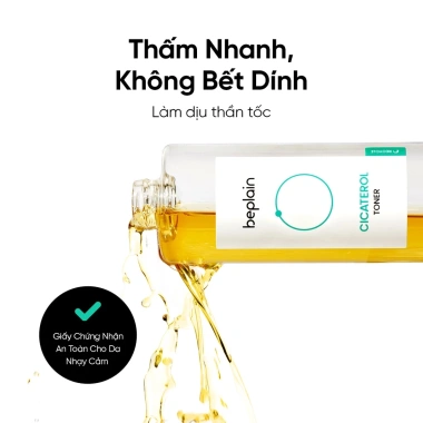 Toner Beplain Cicaterol rau má 200ml Dưỡng ẩm, tẩy da chết, chính hãng 360.000₫