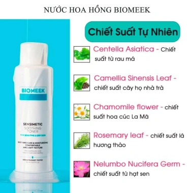 TONER BIOMEEK Nước Hoa Hồng Huyết Tế Bào 150ml Sensimetic Soothing Giá 359.000 VND