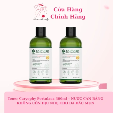 Toner Caryophy Portulola 300ml - Nước cân bằng không cồn, dịu nhẹ cho da dầu m, chỉ 500k