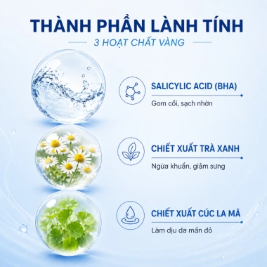 Toner Compliment No Problem Salicylic Acid 200ml Làm sạch da kiềm dầu giảm mụn giá 75.000đ 4 Toner Compliment No Problem Salicylic Acid 200ml Làm sạch da kiềm dầu giảm mụn giá 75.000đ 4