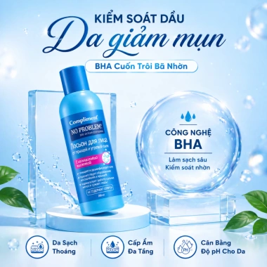 Toner Compliment No Problem Salicylic Acid 200ml Làm sạch da kiềm dầu giảm mụn giá 75.000đ