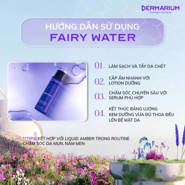 Toner HA B5 Dermarium Fairy Water 150ml - Zinc PCA cấp ẩm, làm dịu da mụn