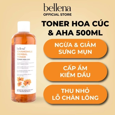 Toner hoa cúc Calendula cho da dầu mụn - Nước hoa hồng Bellena HC 500ml, giá 125k