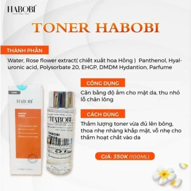 Toner hoa hồng Habobi 100ml - Se khít lỗ chân lông, da căng bóng mịn, chống lão hóa, giá 297.723₫ 4