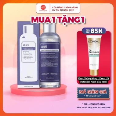 Toner không mùi Klairs 180ml + 30ml Dear Klair Supple Unscented dưỡng ẩm da, không hương, chính hãng, giá chỉ 53.000đ 9 Toner không mùi Klairs 180ml + 30ml Dear Klair Supple Unscented dưỡng ẩm da, không hương, chính hãng, giá chỉ 53.000đ 9