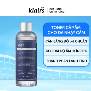 Toner không mùi Klairs 180ml + 30ml Dear Klair Supple Unscented dưỡng ẩm da, không hương, chính hãng, giá chỉ 53.000đ 10 Toner không mùi Klairs 180ml + 30ml Dear Klair Supple Unscented dưỡng ẩm da, không hương, chính hãng, giá chỉ 53.000đ 10