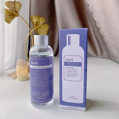 Toner Klair không mùi không cồn 200ml: Dưỡng ẩm, làm sạch da, giảm giá 240.000 VND cho da dầu