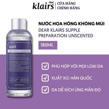 Toner Klairs Nước Hoa Hồng Da Nhạy Cảm 180ml Supple Preparation Giá 298.000₫ 2 Toner Klairs Nước Hoa Hồng Da Nhạy Cảm 180ml Supple Preparation Giá 298.000₫ 2