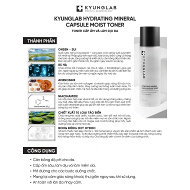 Toner Kyunglab Hydrating Mineral 150ml - Cấp ẩm sâu, ngăn ngừa lão hoá, cân bằng da - Giá 375.000₫ 5
