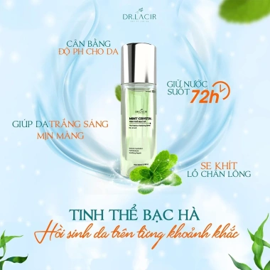 Toner Làm Sạch Dưỡng Ẩm DR.LACIR Bạc Hà Tinh Thể Mát Lạnh 100ml - Giá 420k
