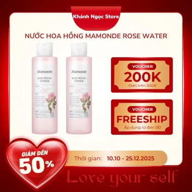 Toner Mamonde Rose Water 250ml - Nước hoa hồng dưỡng ẩm, làm dịu da Hàn Quốc, chỉ 203.150k