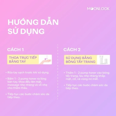 Toner Moonlook 150ml Sạch sâu, Sáng da, Trẻ hoá da - Giá 265.000 VND 3