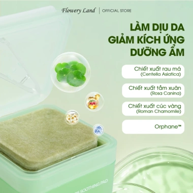 Toner Pad Flowery Land CICA B5 70 miếng 180g - Dưỡng ẩm, làm dịu, cân bằng da nhạy cảm giảm đỏ, giảm giá 350.900 VND 5