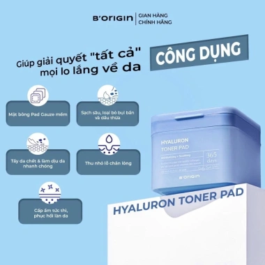 Toner Pads Teatree B'origin 160ml 80 miếng – Giảm kích ứng, sạch sâu da nhạy cảm, chỉ 250.000₫