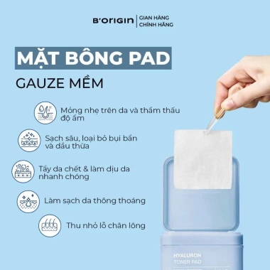 Toner Pads Teatree B'origin 160ml 80 miếng – Giảm kích ứng, sạch sâu da nhạy cảm, chỉ 250.000₫
