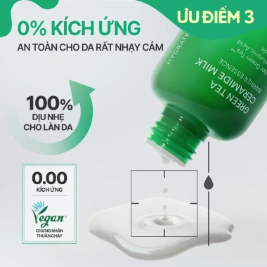 Toner sữa cấp ẩm INNISFREE Green Tea Ceramide Milk - Dưỡng ẩm, phục hồi, giá 414.000 VND