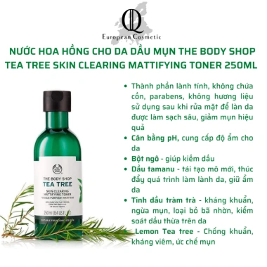 Toner The Body Shop Tea Tree Da Dầu Mụn - Clearing Mattifying, Giá 184.999₫ 3