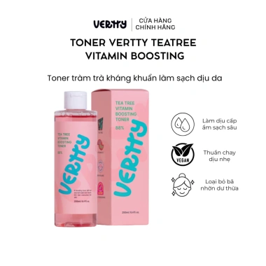 Toner Vertty Vitamin Boosting 250ml - Toner làm dịu da Tea Tree, dưỡng ẩm, giảm mụn - Giá 150.000đ Toner Vertty Vitamin Boosting 250ml - Toner làm dịu da Tea Tree, dưỡng ẩm, giảm mụn - Giá 150.000đ