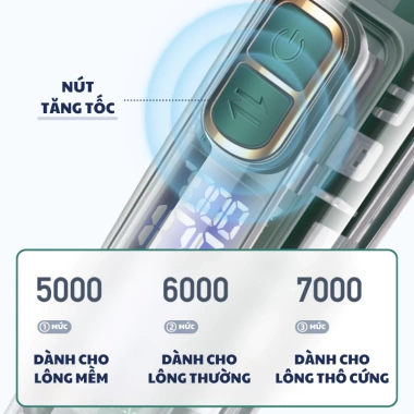 Tông đơ cạo lông chó mèo đa năng pin trâu, màn hình LED, lưỡi sứ chống ồn, chống thấm nước - Giá 299.000₫ 4