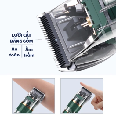 Tông đơ cạo lông chó mèo đa năng pin trâu, màn hình LED, lưỡi sứ chống ồn, chống thấm nước - Giá 299.000₫ 5