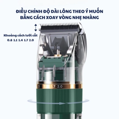Tông đơ cạo lông chó mèo đa năng pin trâu, màn hình LED, lưỡi sứ chống ồn, chống thấm nước - Giá 299.000₫ 8