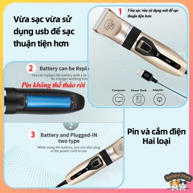 Tông Đơ Cắt Lông Chó Mèo - Bộ Dụng Cụ Chăm Sóc Thú Cưng, Giá 99.000