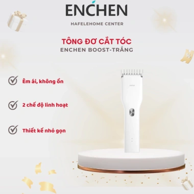 Tông đơ cắt tóc Enchen Boost trắng - Bảo hành 12 tháng, pin lâu, lưỡi siết mượt, giảm giá 22%