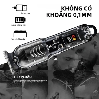 Tông đơ cắt tóc không dây chuyên nghiệp, sạc lại, phù hợp nam - Giá chỉ 340.340₫ 5