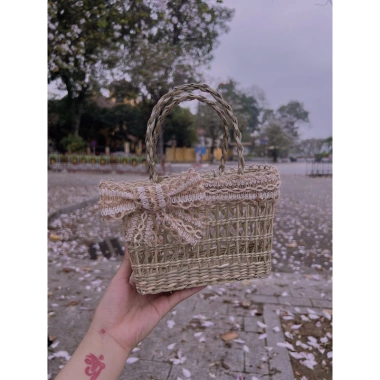 Tổng kho túi cói cầm tay Vintage cho bé chụp ảnh du lịch - Giá ưu đãi 33.000 VNĐ 4