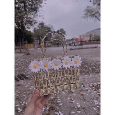 Tổng kho túi cói cầm tay Vintage cho bé chụp ảnh du lịch - Giá ưu đãi 33.000 VNĐ 10