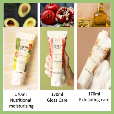 TONYMOLY Sữa Rửa Mặt Tạo Bọt Bơ & Lựu Hàn Quốc - Làm sạch sâu, dưỡng ẩm, giảm giá 20% 155k