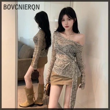 Top Lưới Nữ Cổ Tròn Gối Cảm Thời Trang Thu Đông - Đẹp, Thoáng, Giá Ưu Đãi 204.768 VND 9