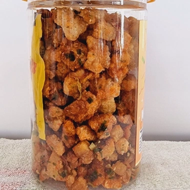 Tóp mỡ liền da chiên giòn sốt mắm hành 1kg Siêu ngon – Ăn vặt Sương Sương
