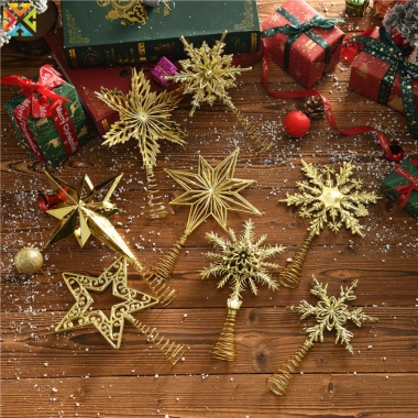 Top Sắt Ngôi Sao Hallow Tree Topper Vàng Lấp Lánh - Cây Giáng Sinh Trang Trí 51.612 VND