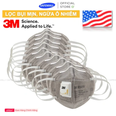 Top Value Hộp khẩu trang 3M KN95 9.001/9.501V/9.541V có van, lọc bụi siêu mịn - Giá chỉ 149.382₫