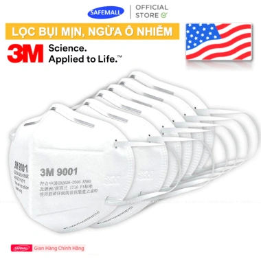 Top Value Hộp khẩu trang 3M KN95 9.001/9.501V/9.541V có van, lọc bụi siêu mịn - Giá chỉ 149.382₫