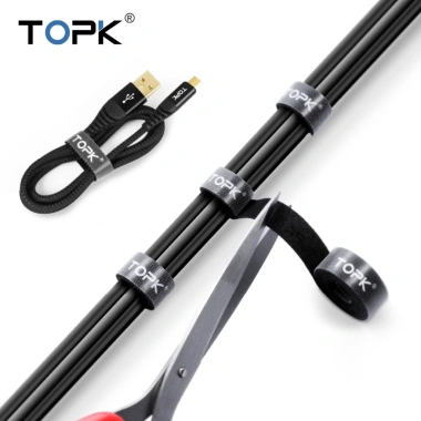 TOPK Dây Khóa Dán 5M - Dây Buộc Cáp, Miếng Dán Móc, Vòng Tự Dính, Giá 98.325đ