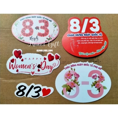 Topper, Banner, Thiệp Cắm Hoa 8/3, 20/10, 20/11, Sinh Nhật - Giá 20.000đ 2