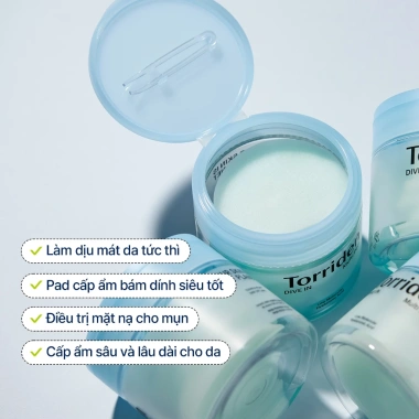 Torriden Pad đa năng DIVE IN Hyaluronic Acid 80 miếng Toner Pad dưỡng ẩm giảm nếp nhăn giá ưu đãi 328.900₫ 6