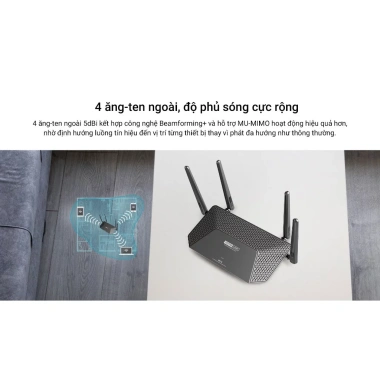 TOTOLINK X2.000R Router Wi-Fi 6 Băng Tần Kép Gigabit AX1.500 - Giá Ưu đãi 749.000₫ 3