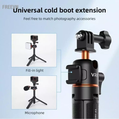 TP-08S Camera Thể Thao Gậy Selfie Stand 55cm Hợp Kim Nhôm, Đầu Bi Xoay Thay Thế 13/12/11/10, Giá 617k