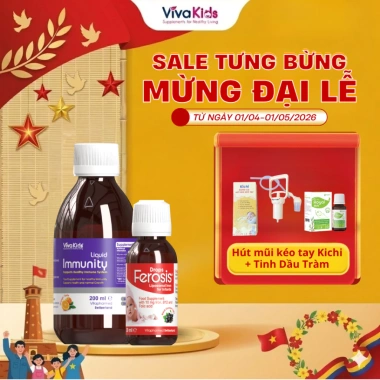 TPBVSK VivaKids - Tăng Miễn Dịch, Bổ Sung Sắt, Ăn Ngon, Hấp Thu - Giá 800.000đ TPBVSK VivaKids - Tăng Miễn Dịch, Bổ Sung Sắt, Ăn Ngon, Hấp Thu - Giá 800.000đ