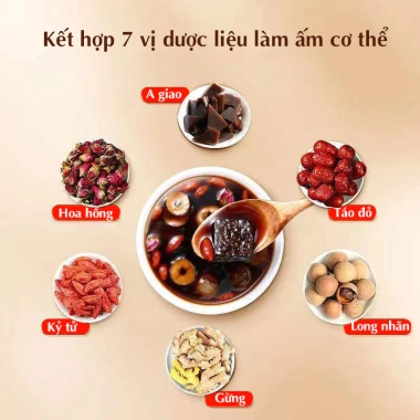 Trà A Giao Táo Gừng Đường Đen Đồng Nhân Đường – Khí Huyết, Dưỡng Nhan, Da Hồng Hào 220k