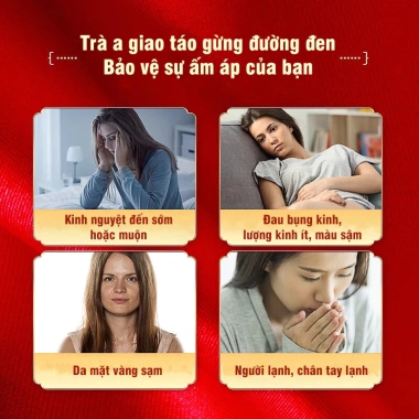 Trà A Giao Táo Gừng Đường Đen Đồng Nhân Đường – Khí Huyết, Dưỡng Nhan, Da Hồng Hào 220k