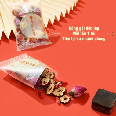 Trà A Giao Táo Gừng Đường Đen Đồng Nhân Đường – Khí Huyết, Dưỡng Nhan, Da Hồng Hào 220k